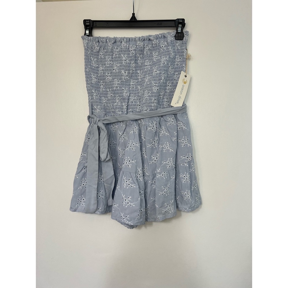 Blue Floral Romper